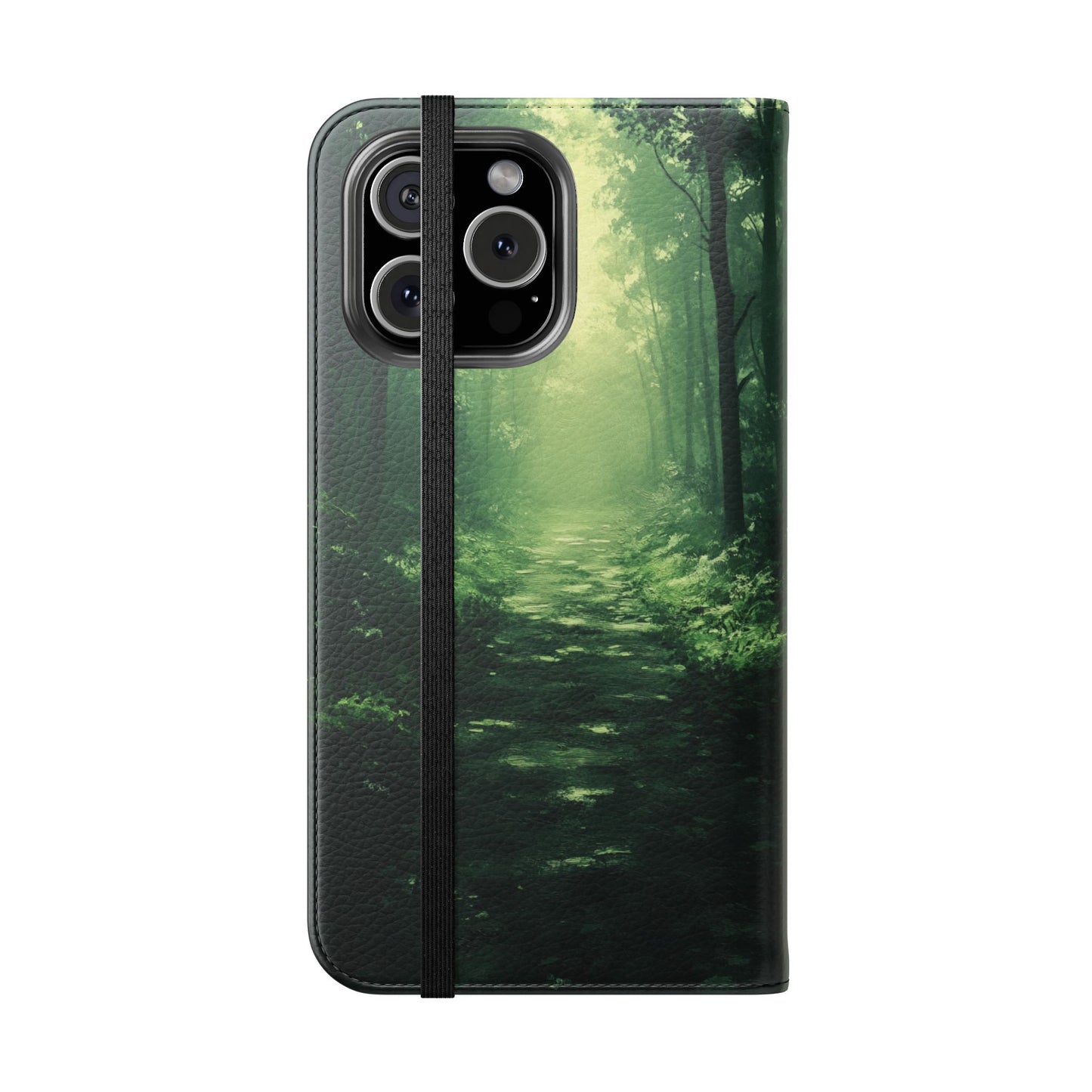 Emerald Mist Forest Path - Wallet Flip Case