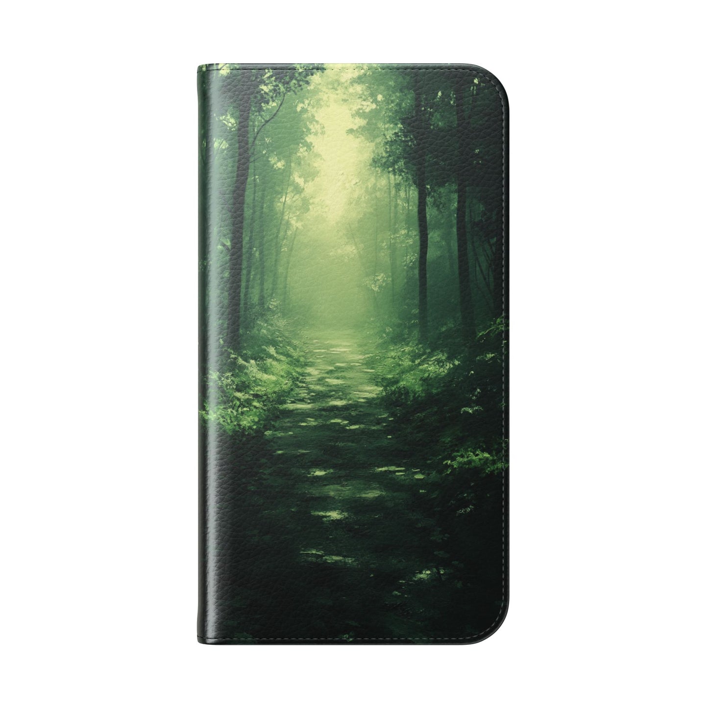 Emerald Mist Forest Path - Wallet Flip Case