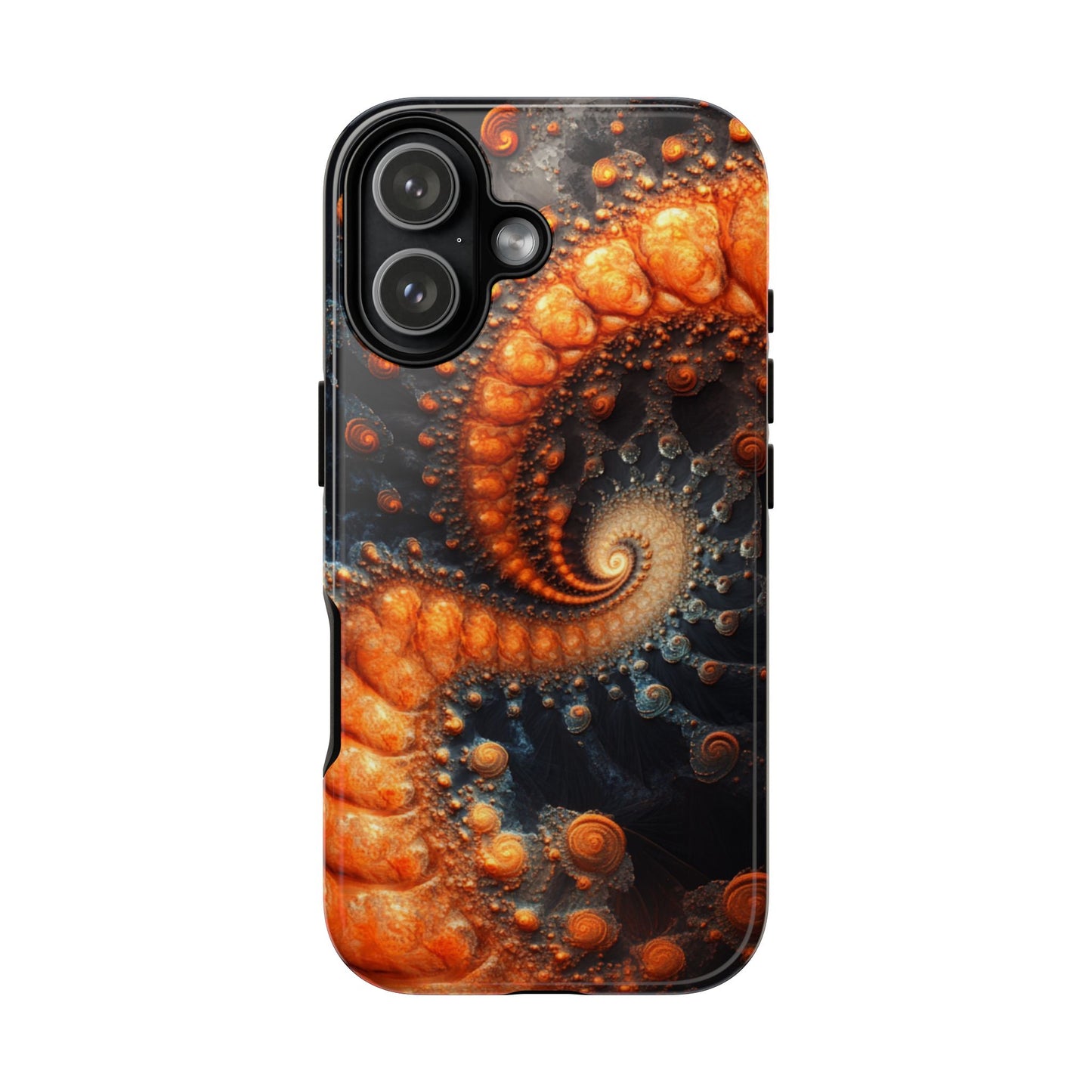 Amber Spiral Fractal – Tough iPhone Case