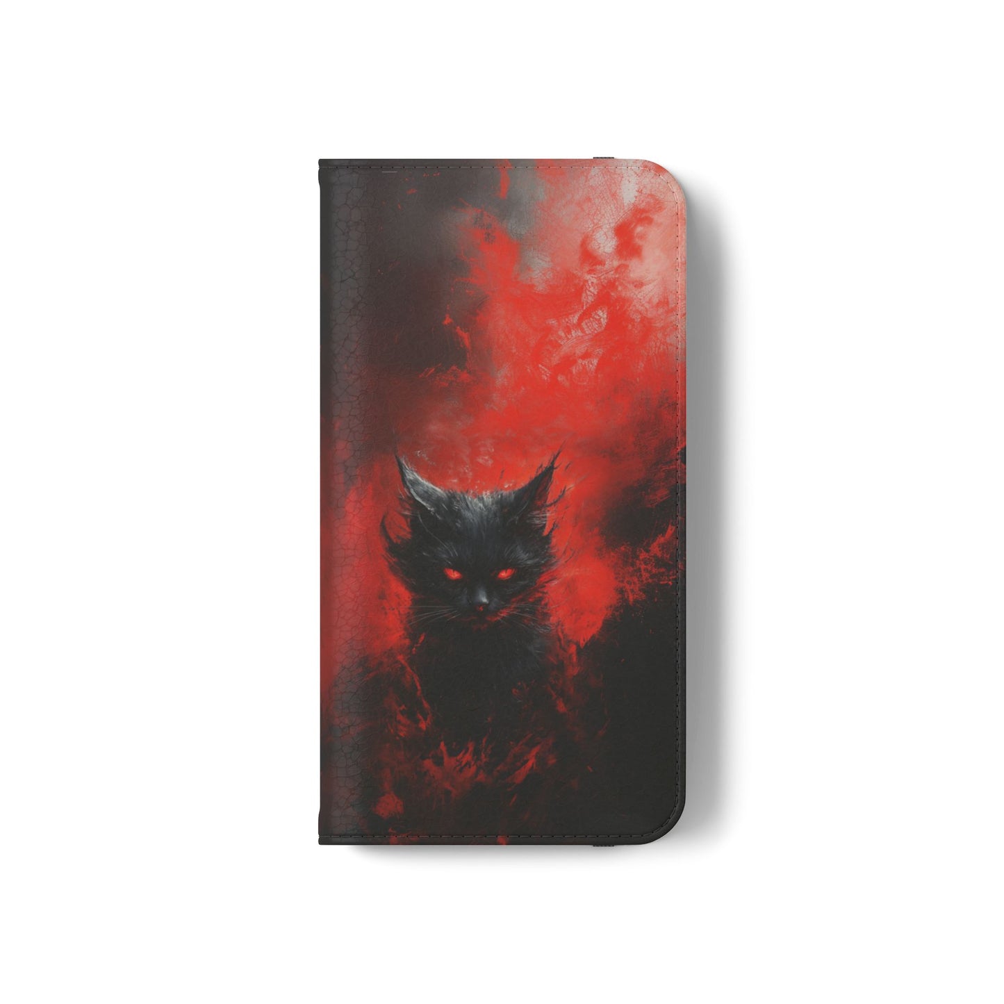 Fire Demon Black Cat - Wallet Flip Case