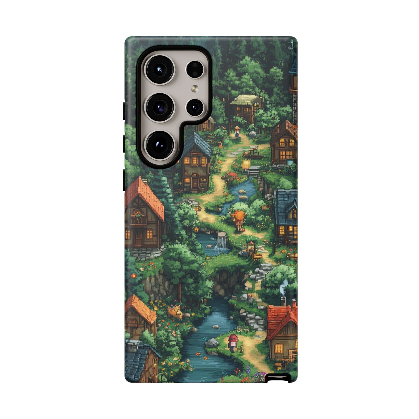 Enchanted Village: Pixel Paradise Phone Case - iPhone, Google Pixel, Samsung Galaxy