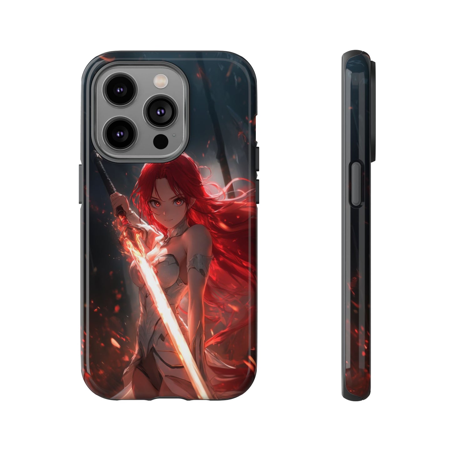 Crimson Ember Warrior – Tough iPhone Case