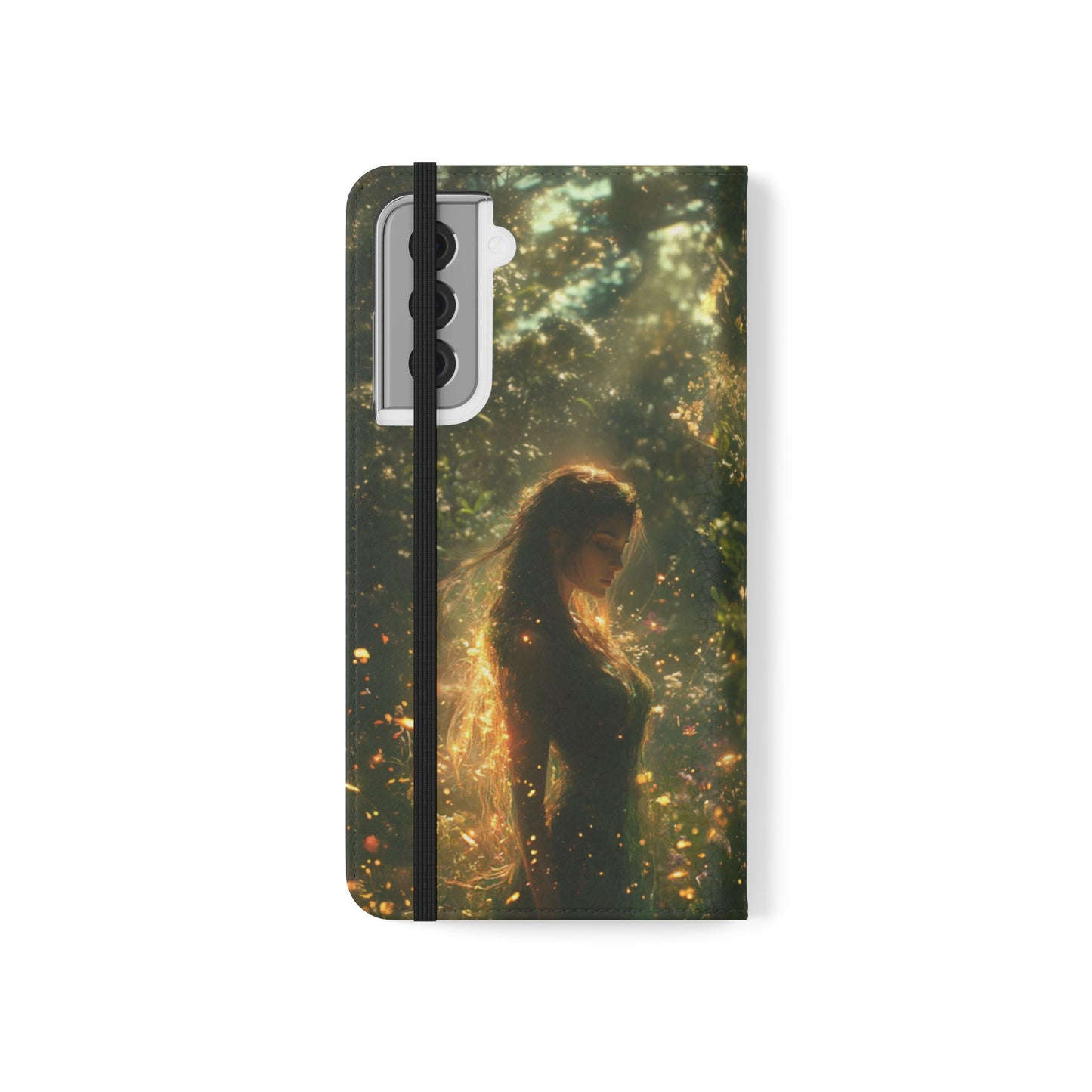 Forest Goddess Golden Light Meadow - Wallet Flip Case