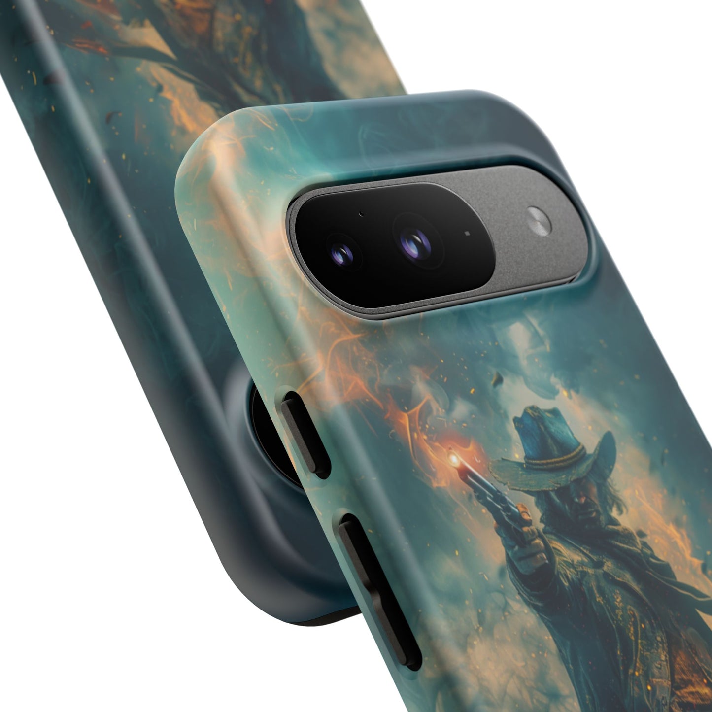 Flaming Outlaw Gunslinger – Tough Google Pixel Case