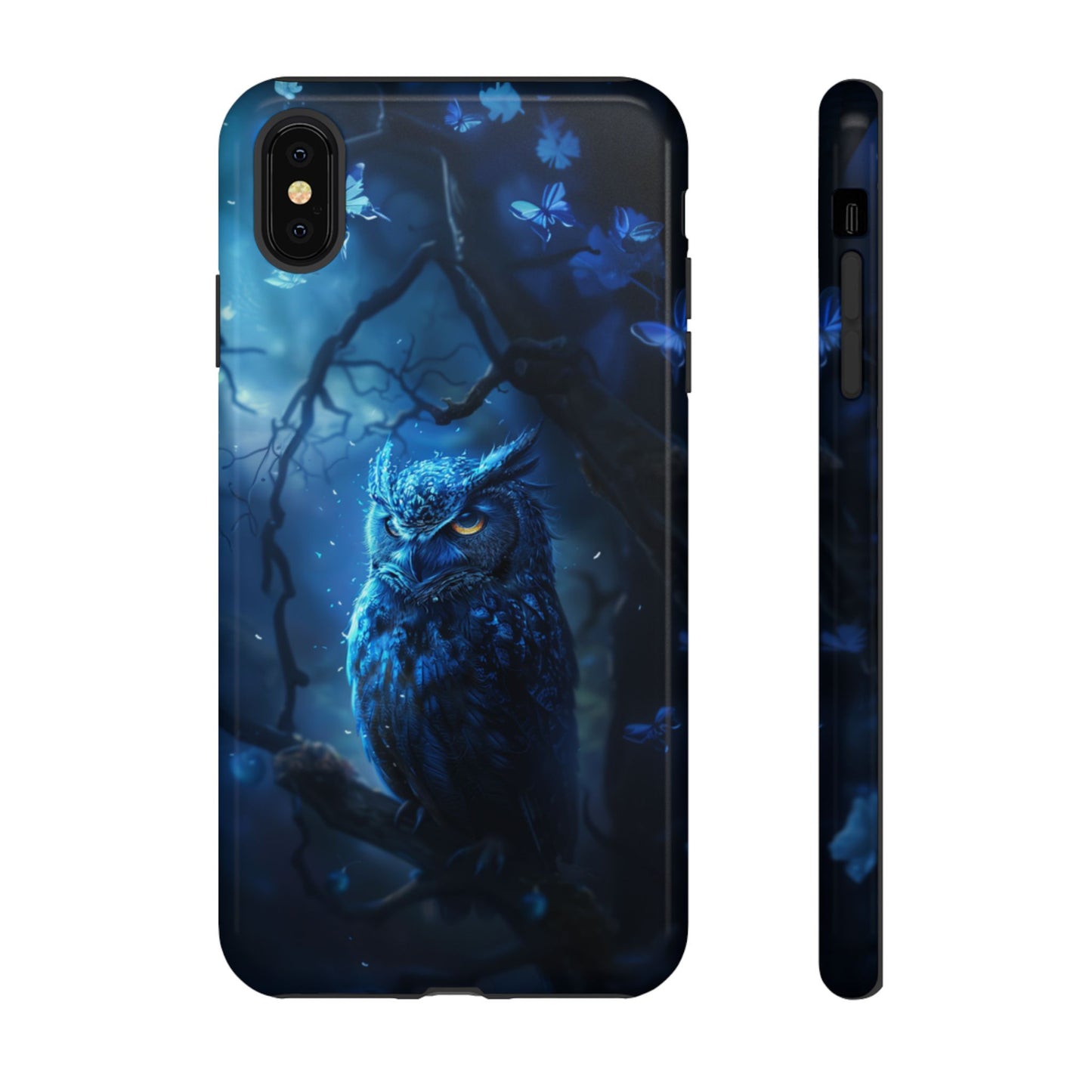 Azure Nocturne Owl – Tough iPhone Case