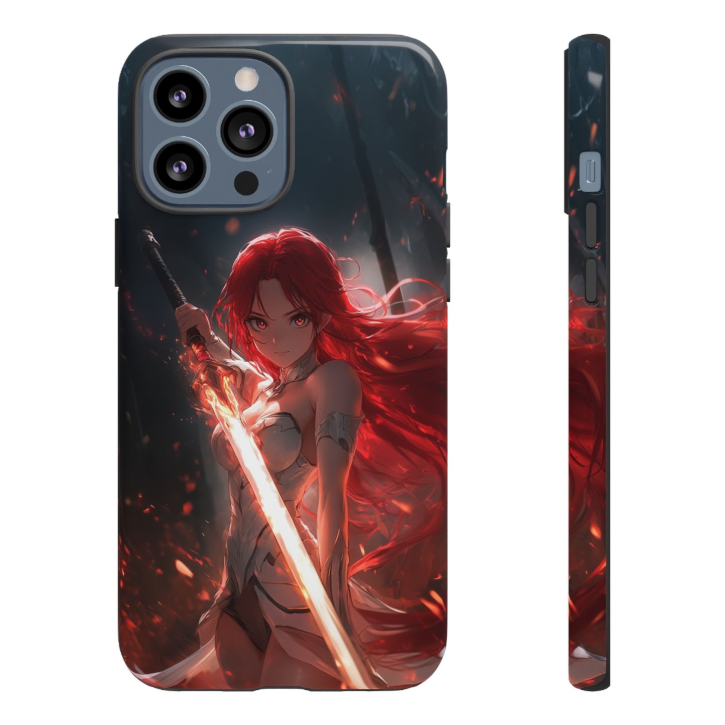 Crimson Ember Warrior – Tough iPhone Case