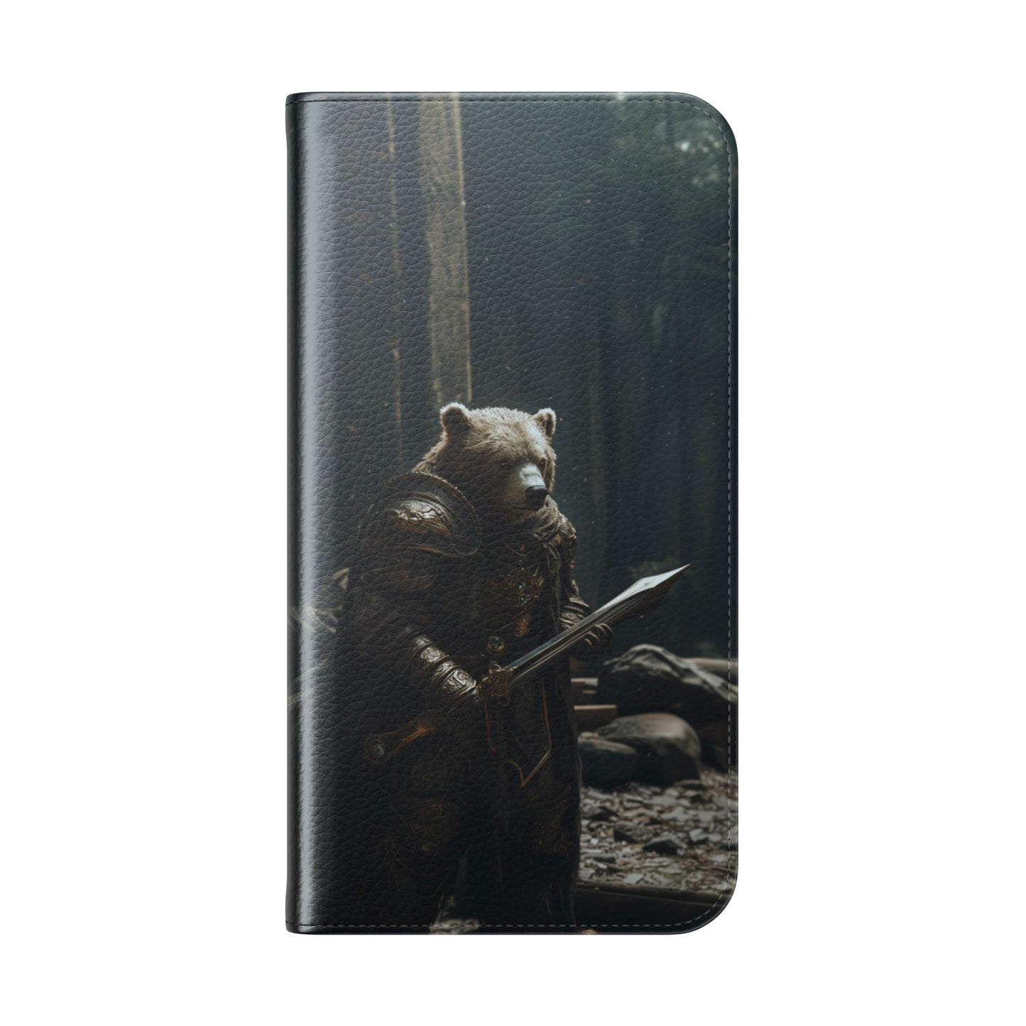 Medieval Bear Warrior Knight - Wallet Flip Case