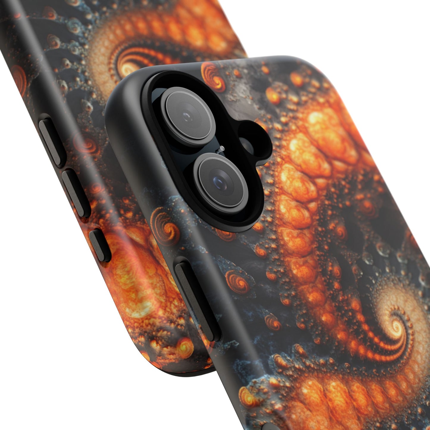 Amber Spiral Fractal – Tough iPhone Case