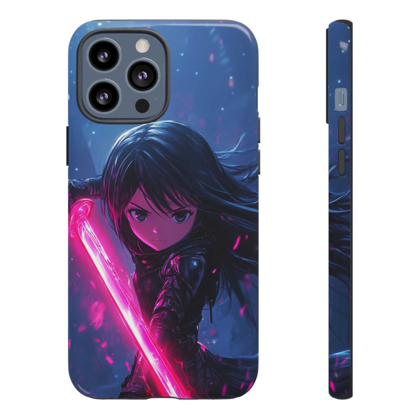 Neon Blade Warrior – Tough iPhone Case