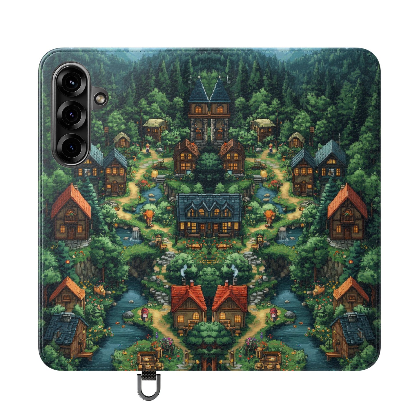 Pixel Forest Hamlet - Wallet Flip Case