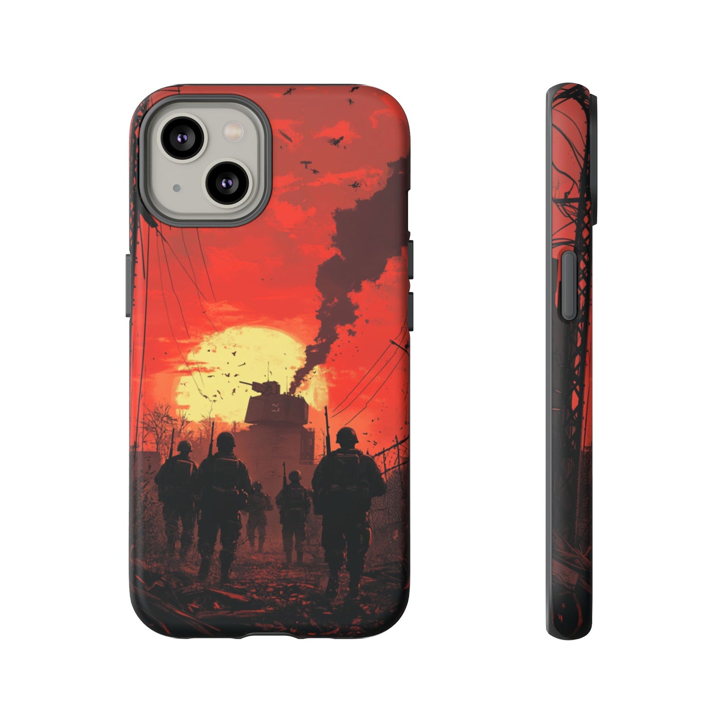 Dystopian Sunset Soldier Phone Case - iPhone, Google Pixel, Samsung Galaxy