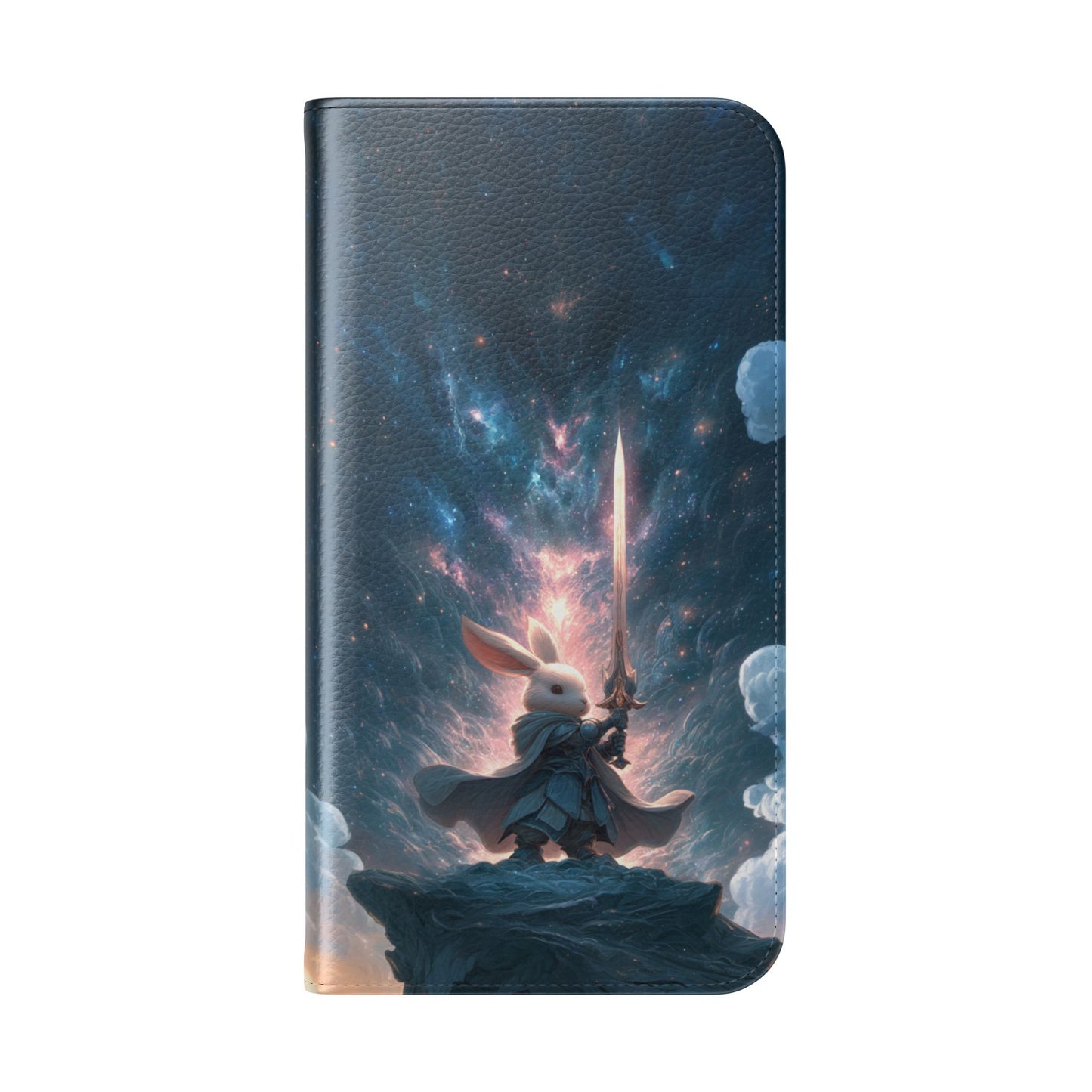 Cosmic Warrior Rabbit - Wallet Flip Case