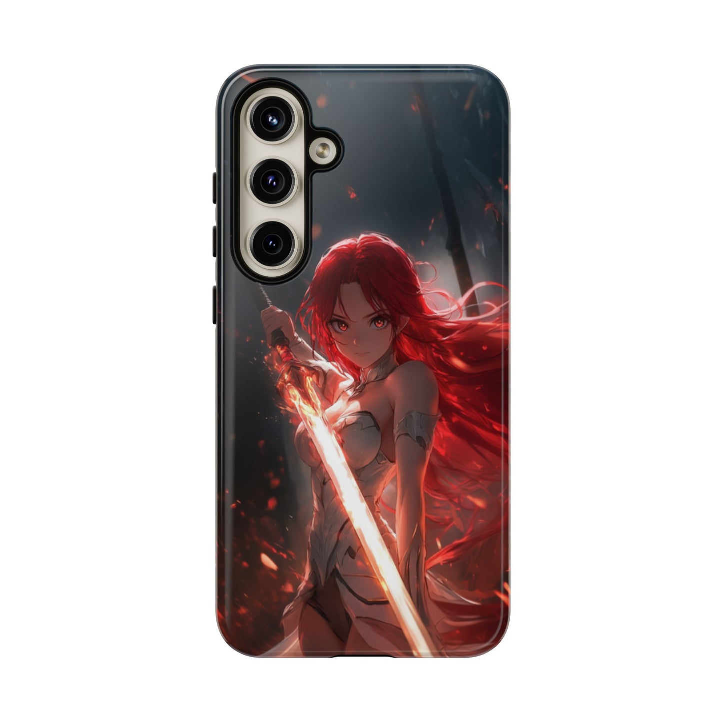 Crimson Ember Warrior – Tough Samsung Galaxy Case
