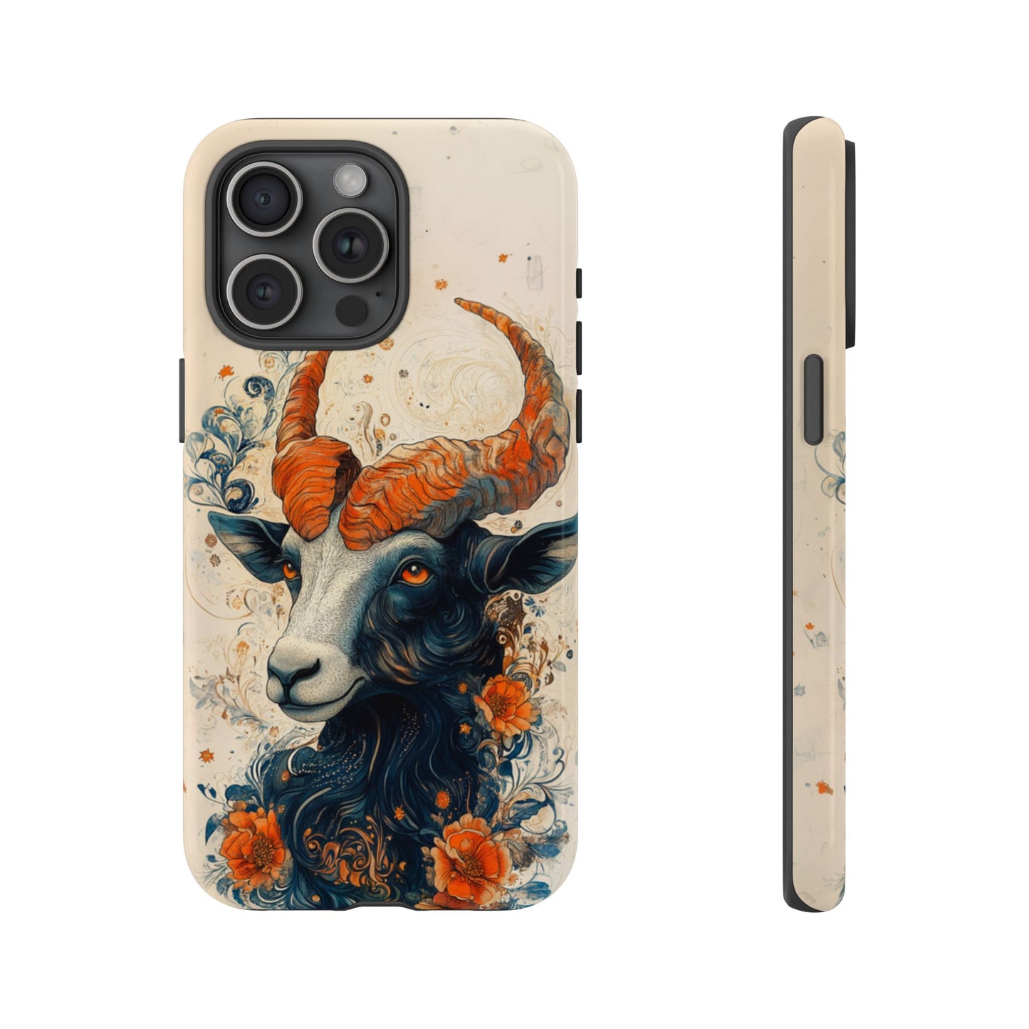 Capricorn Zodiac Artistic Floral Phone Case – iPhone, Google Pixel, Samsung Galaxy