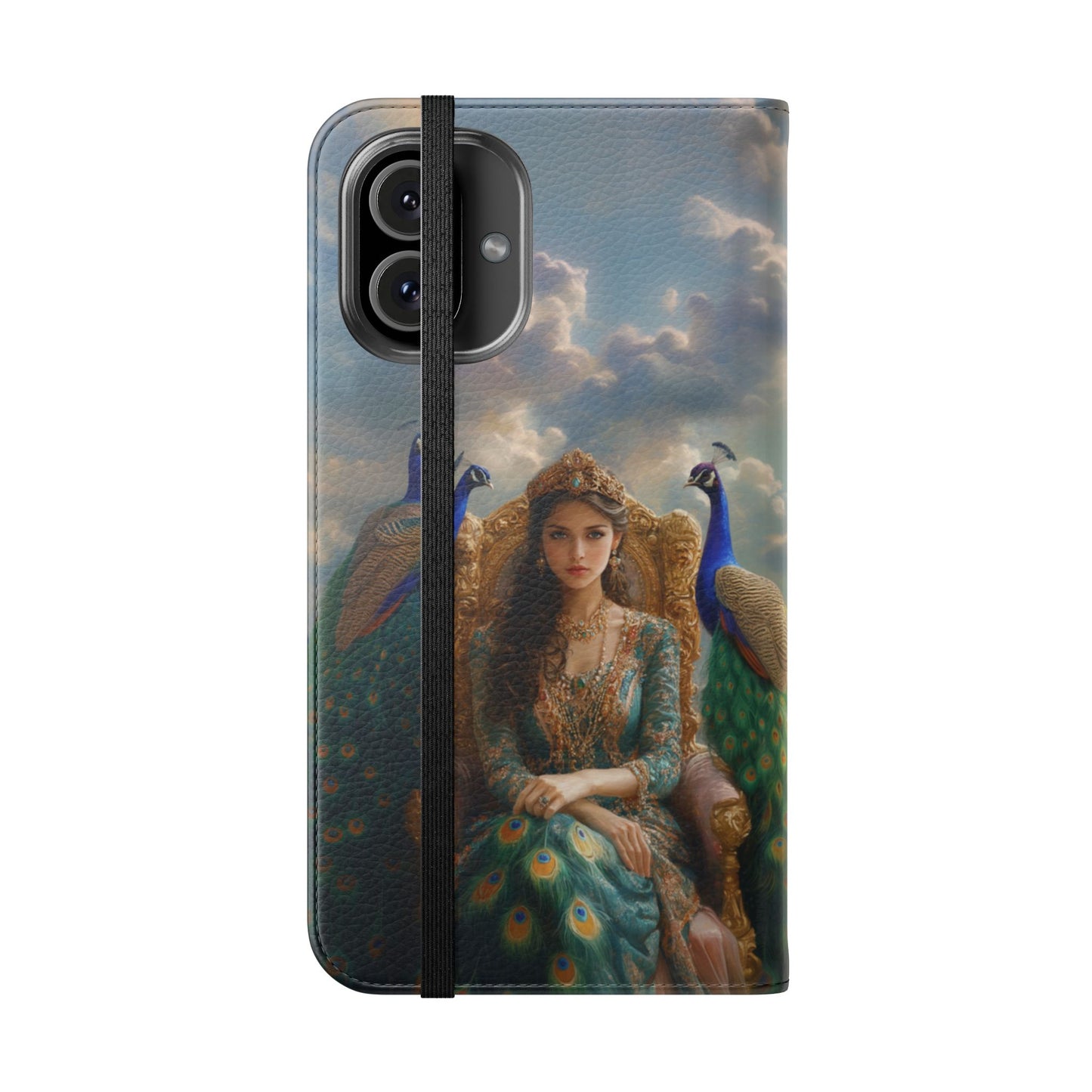 Hera Peacock Empress Golden Throne - Wallet Flip Case