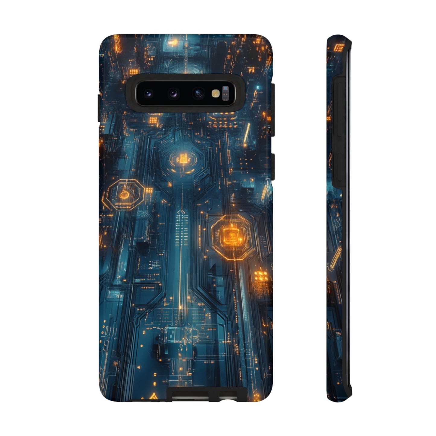 Quantum Neon Skyline – Tough Samsung Galaxy Case