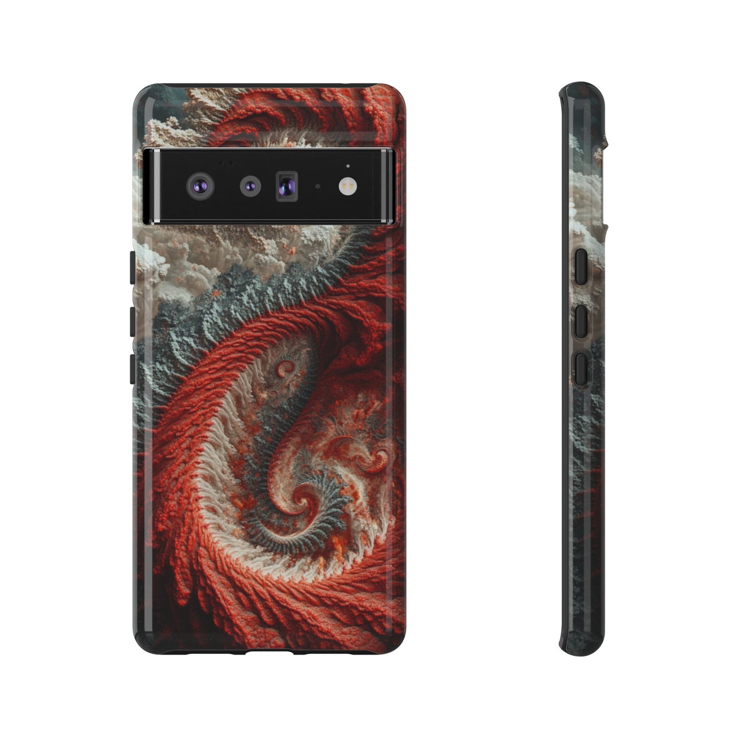 Crimson Spiral Fractal – Tough Google Pixel Case