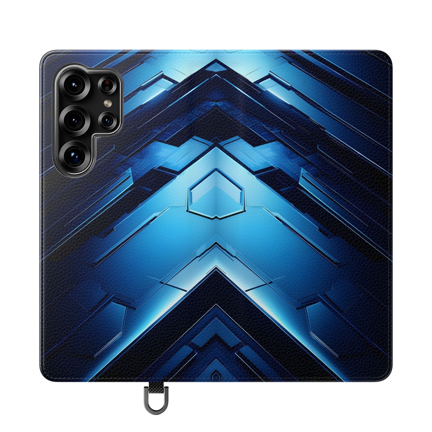 Blue Tech Matrix - Wallet Flip Case