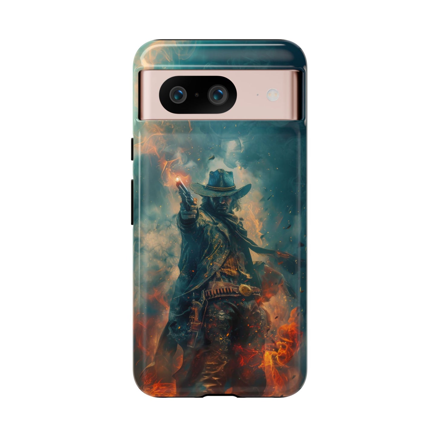 Flaming Outlaw Gunslinger – Tough Google Pixel Case