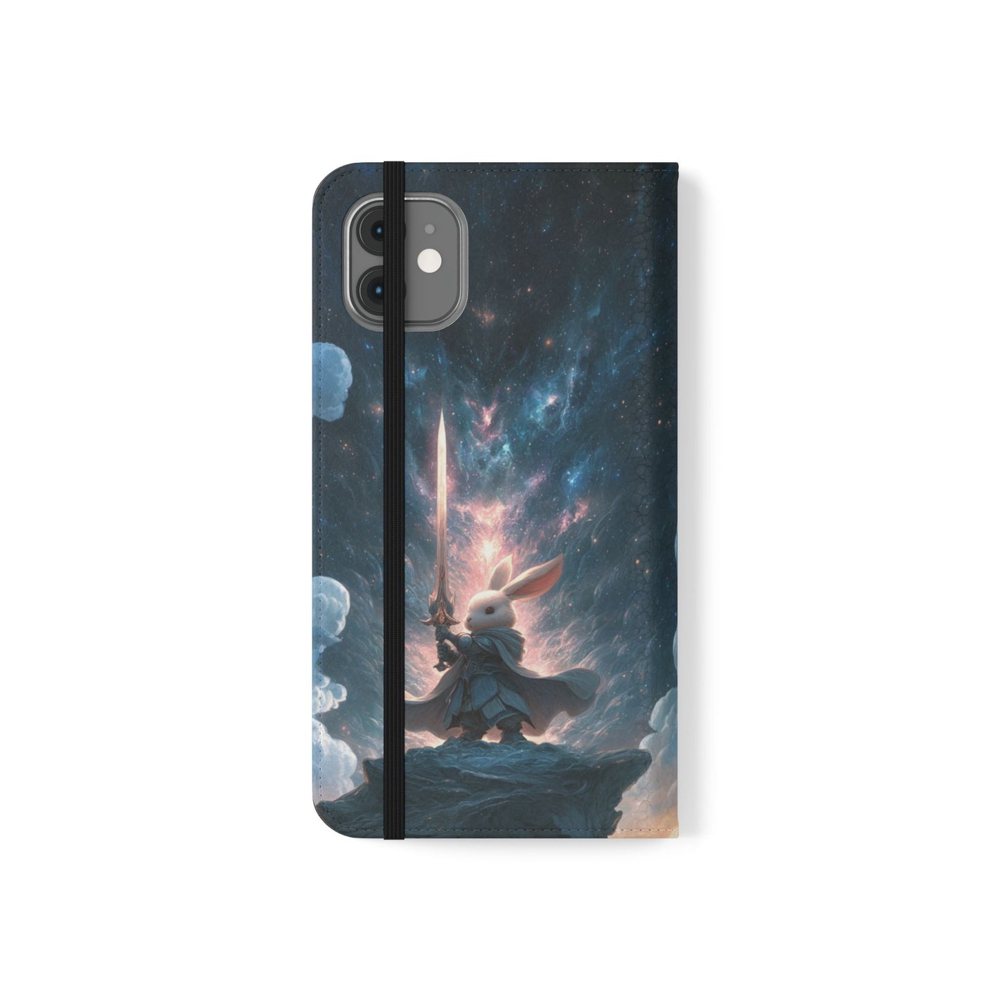 Cosmic Warrior Rabbit - Wallet Flip Case