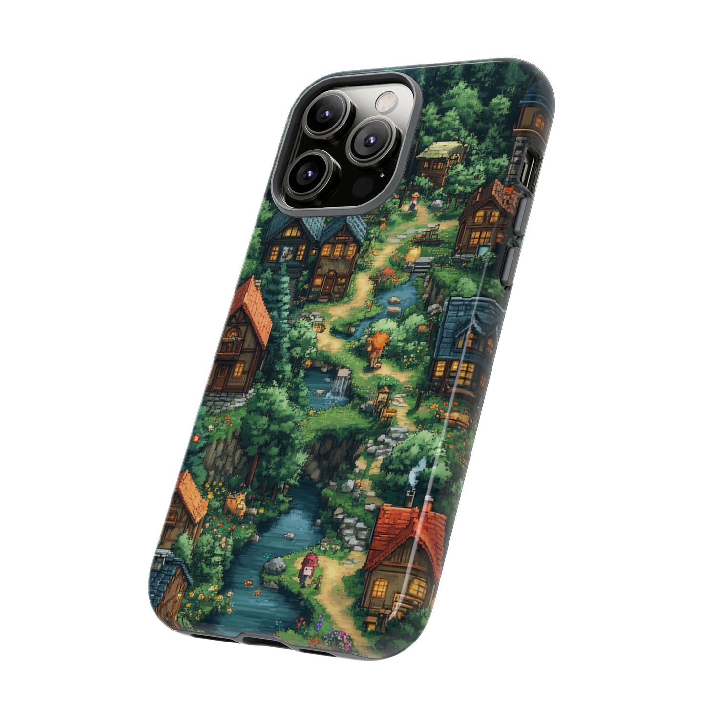 Pixel Forest Hamlet - Tough iPhone Case