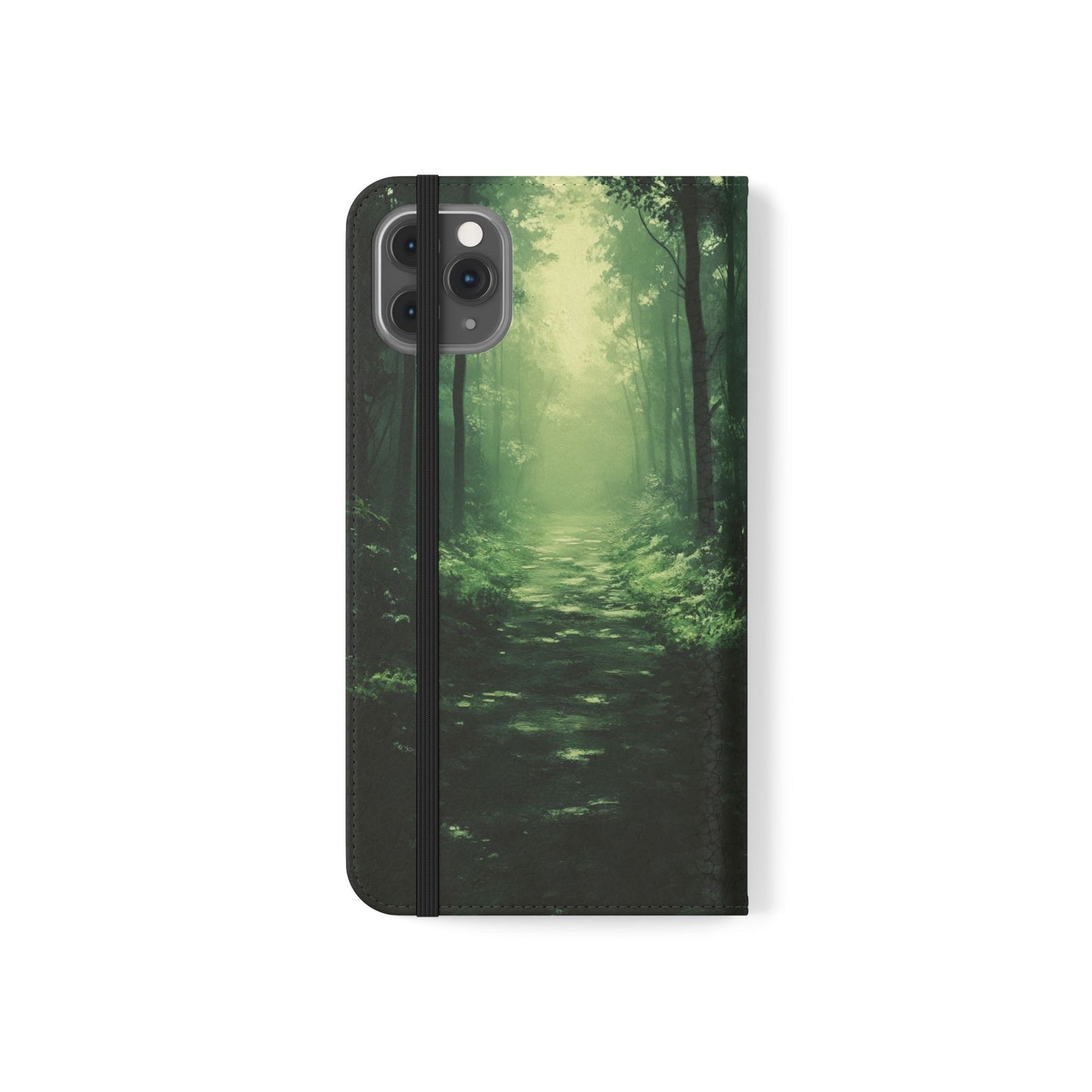 Emerald Mist Forest Path - Wallet Flip Case