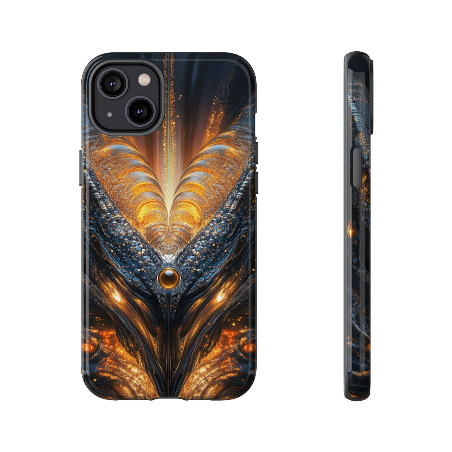 Obsidian Flare Fractal – Tough iPhone Case