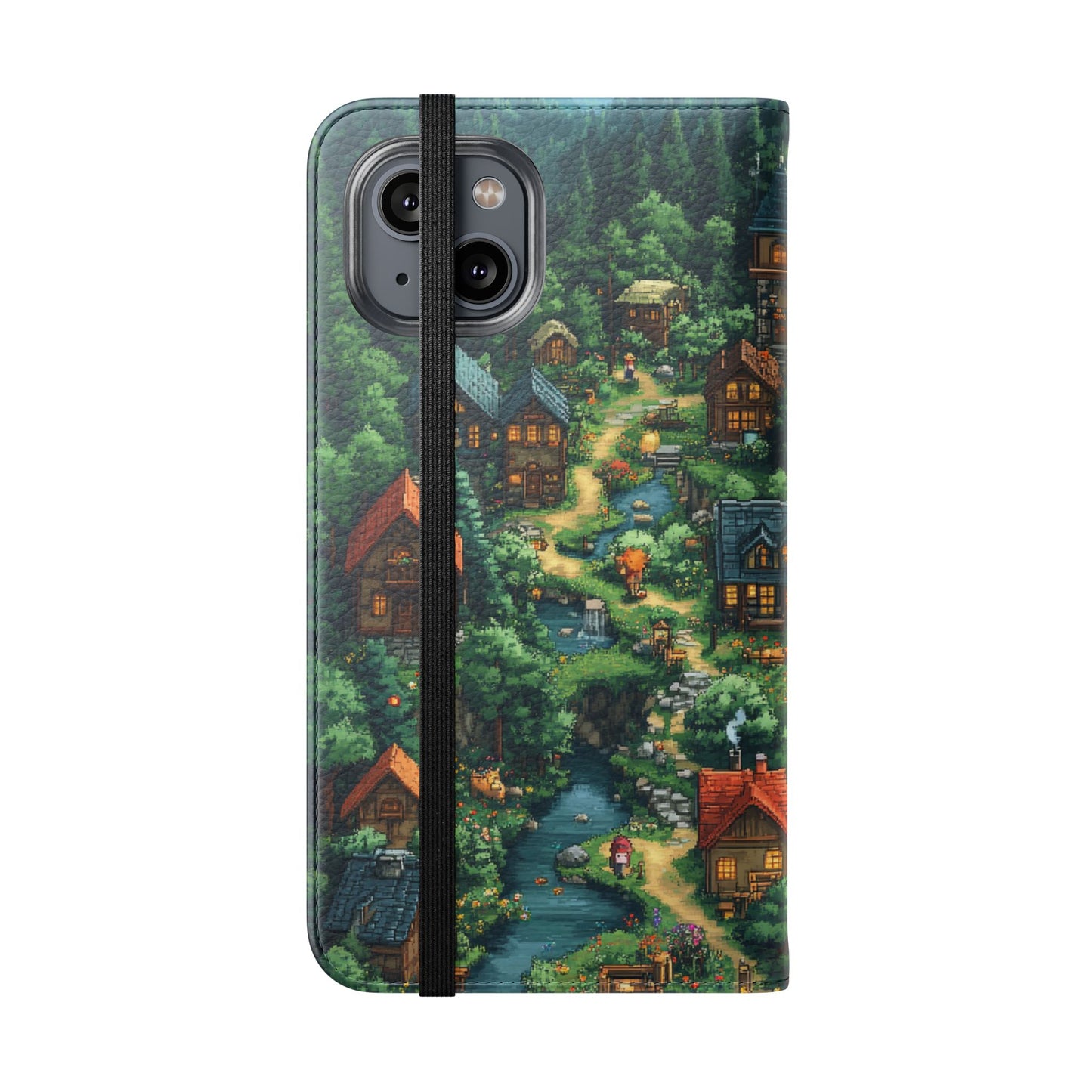 Pixel Forest Hamlet - Wallet Flip Case