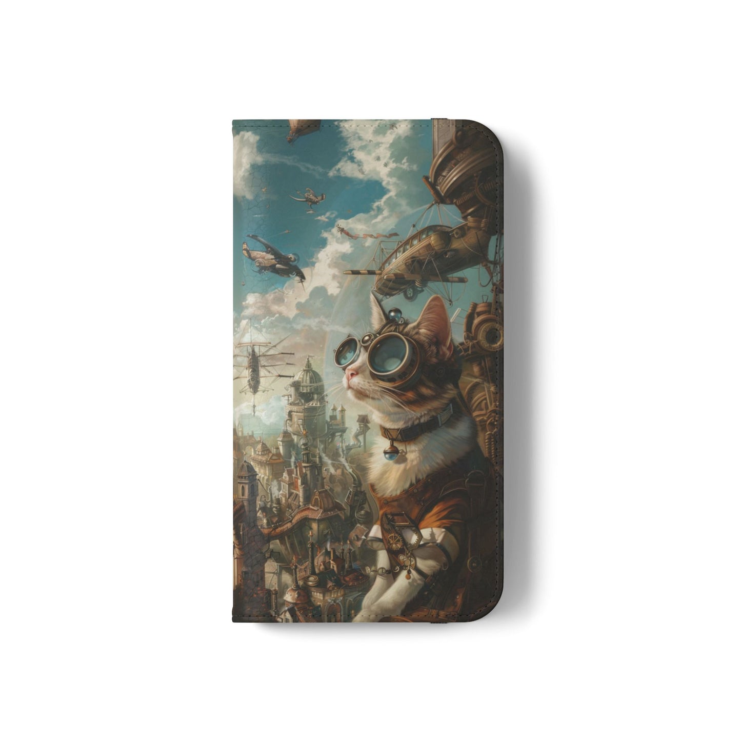 Steampunk Aviator Cat - Wallet Flip Case