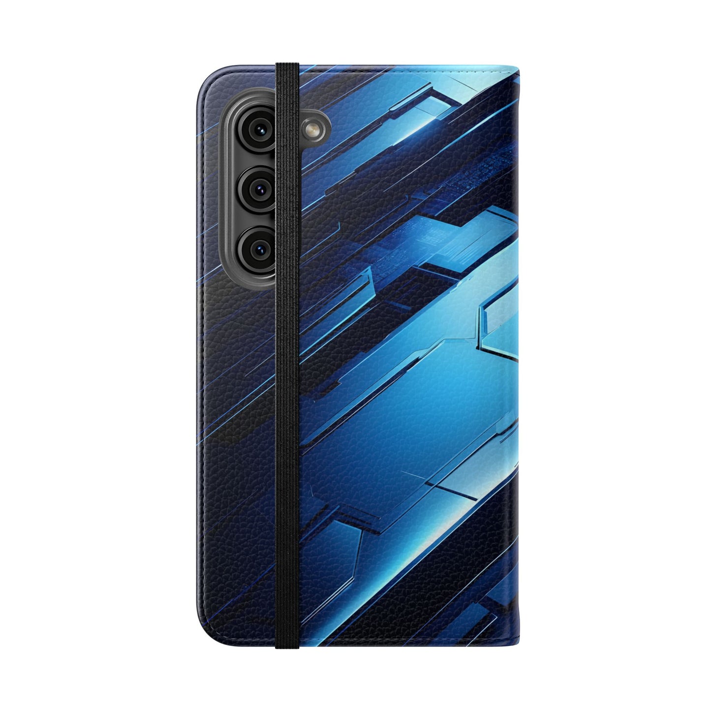 Blue Tech Matrix - Wallet Flip Case