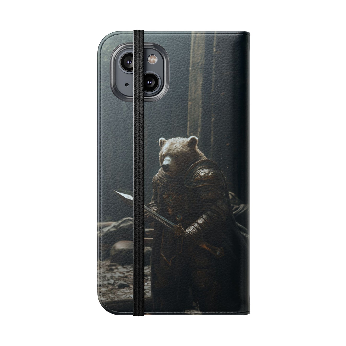 Medieval Bear Warrior Knight - Wallet Flip Case