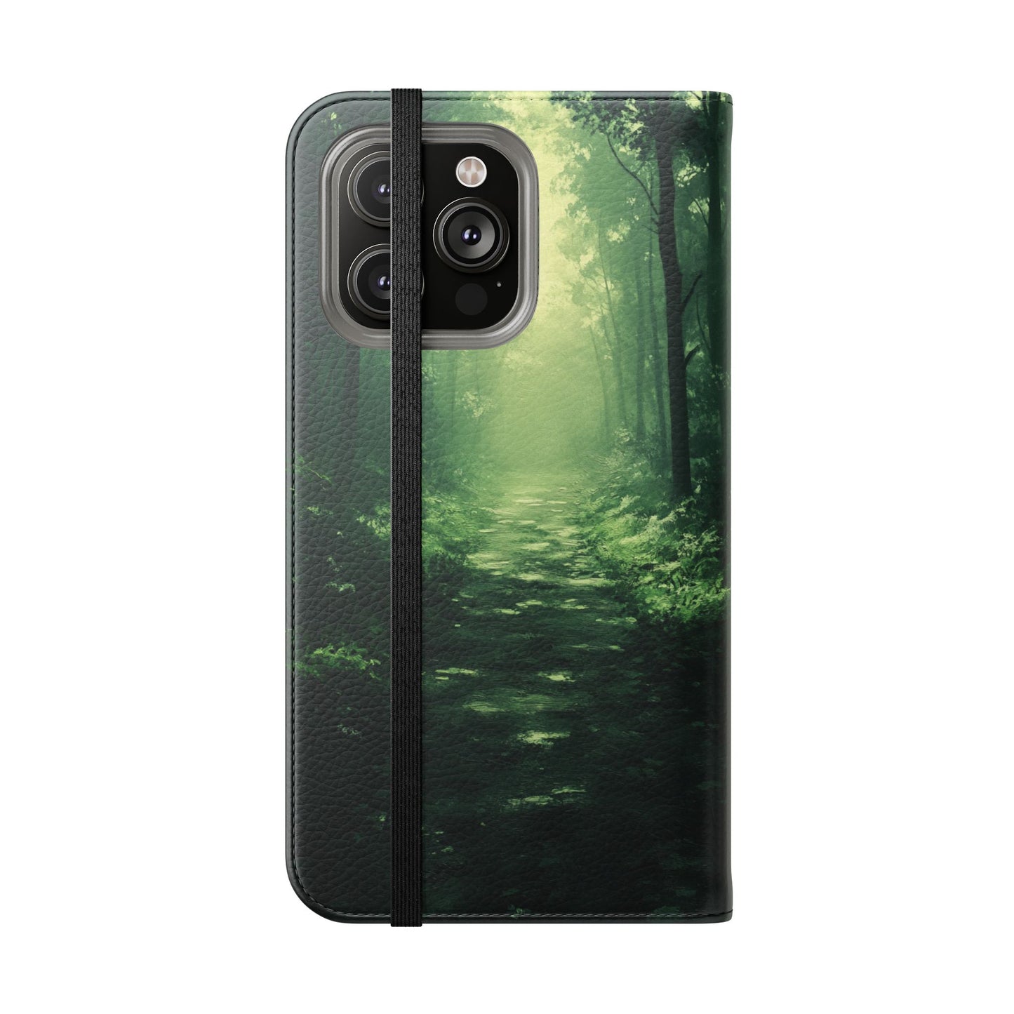 Emerald Mist Forest Path - Wallet Flip Case