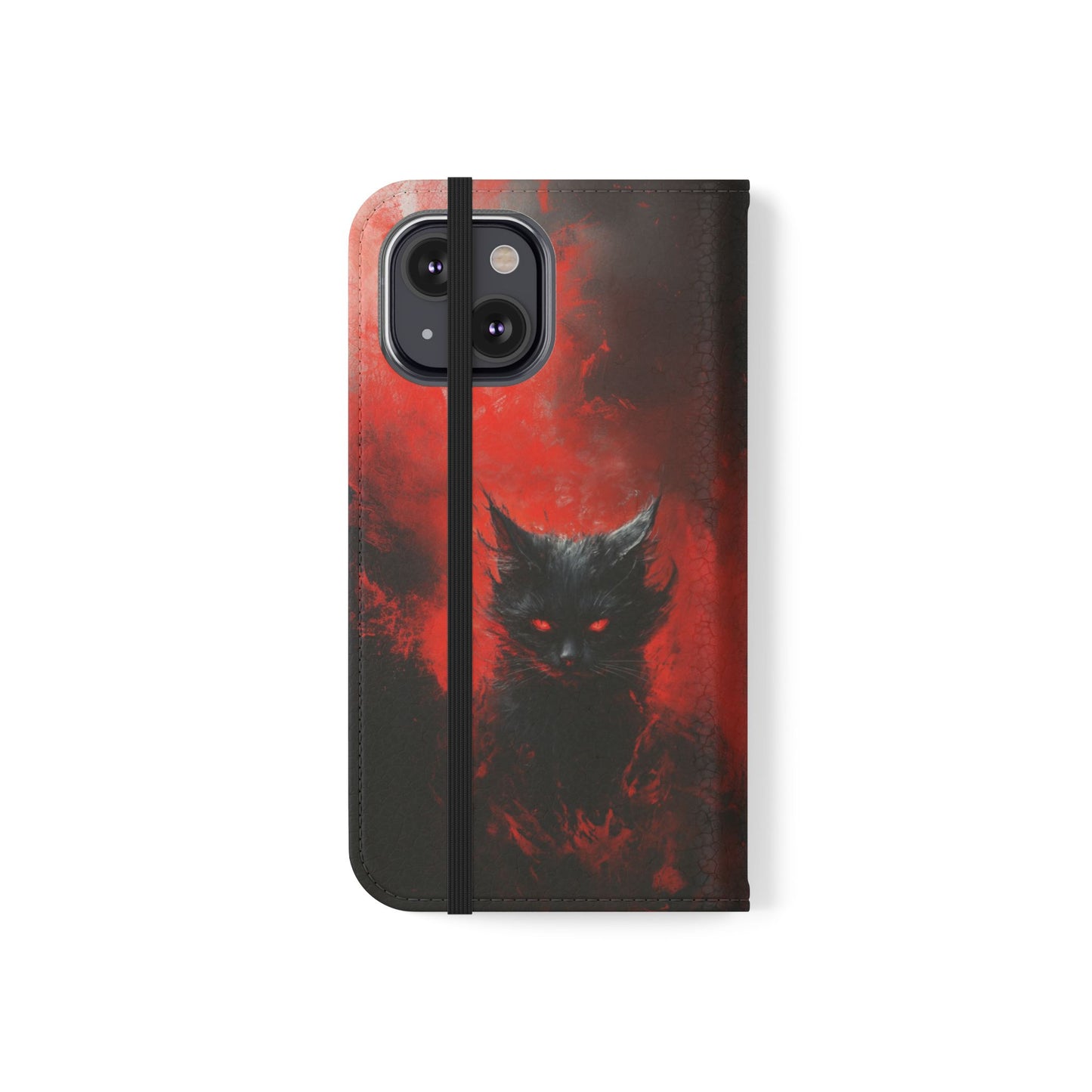 Fire Demon Black Cat - Wallet Flip Case