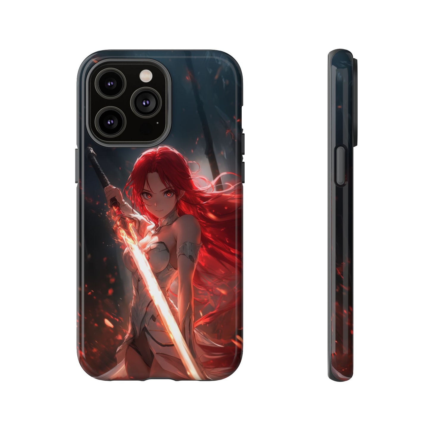 Crimson Ember Warrior – Tough iPhone Case