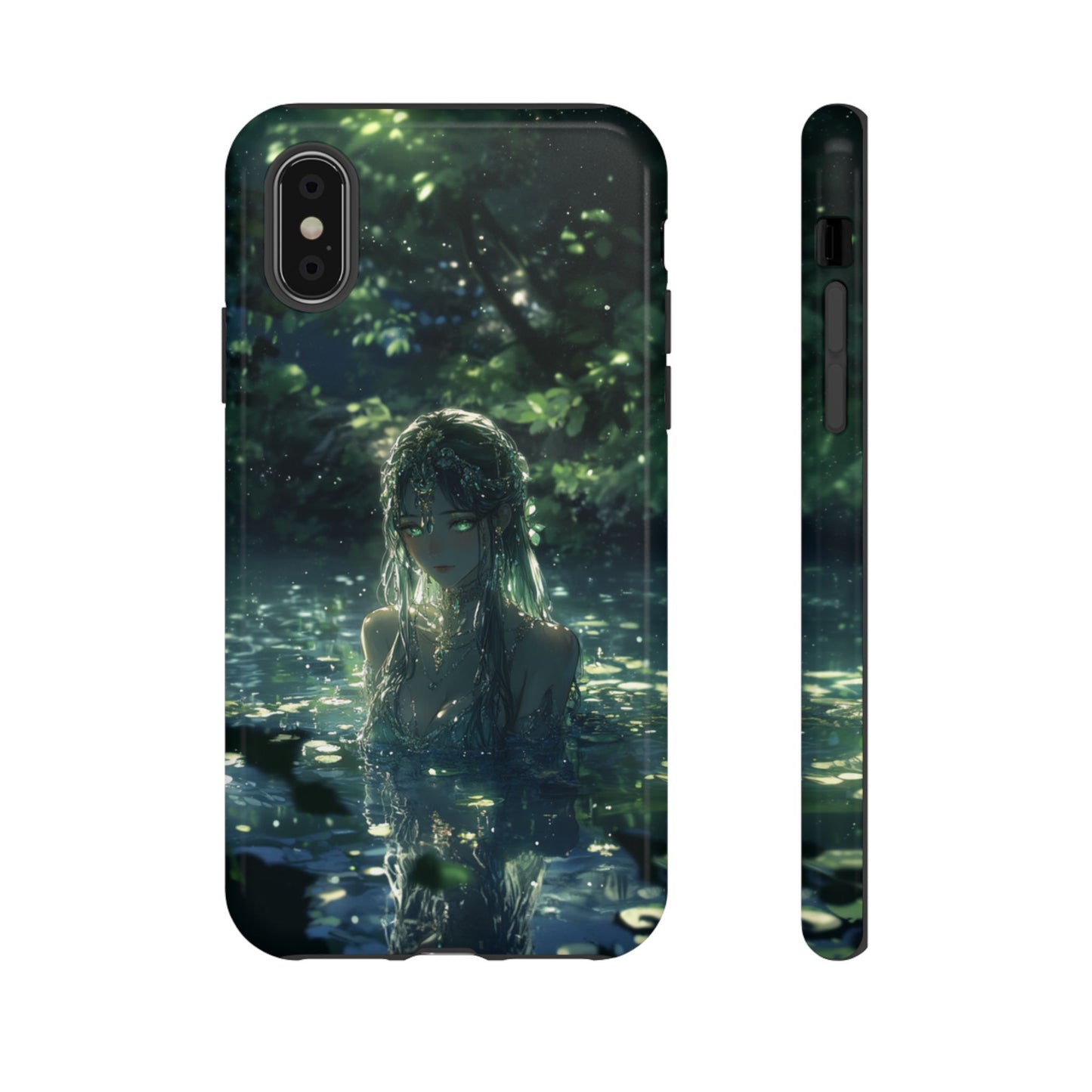 Forest Water Nymph Green Eyes Pond - Tough iPhone Case