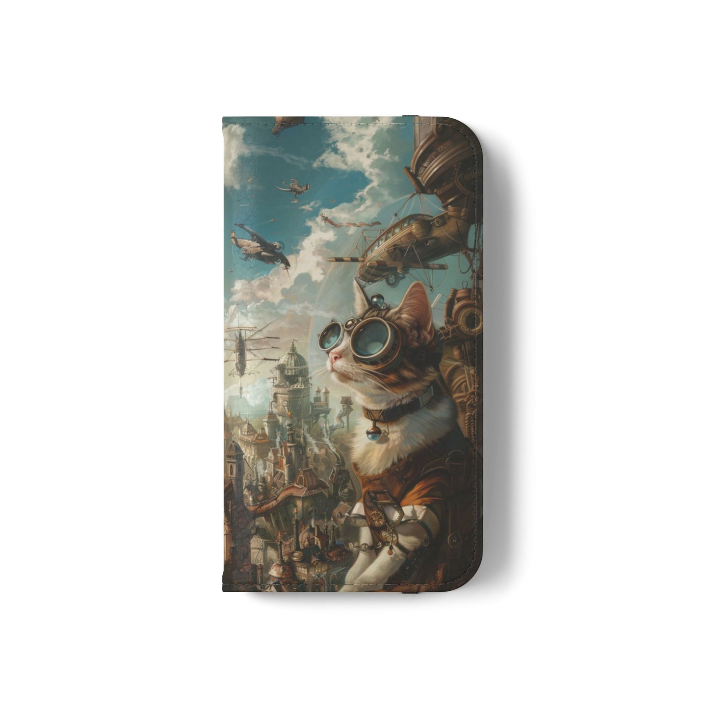 Steampunk Aviator Cat - Wallet Flip Case