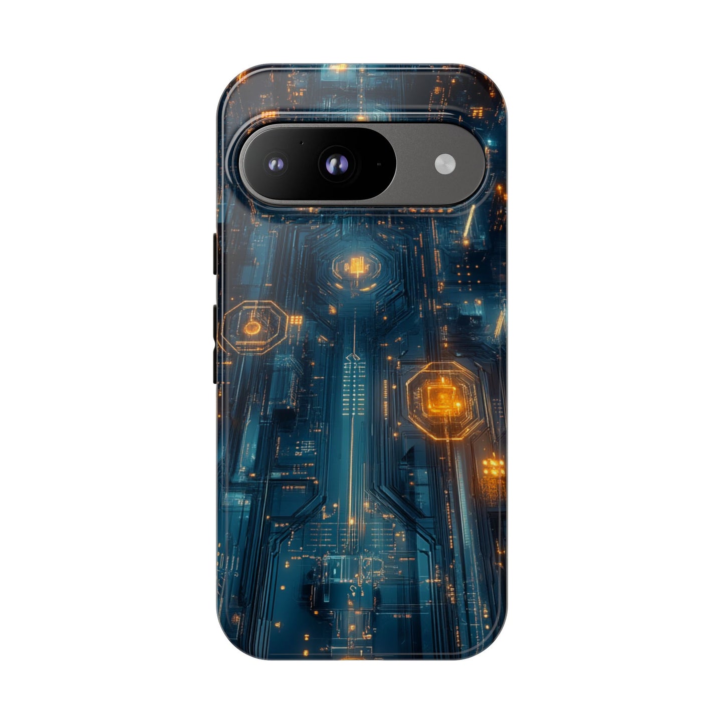 Quantum Neon Skyline – Tough Google Pixel Case