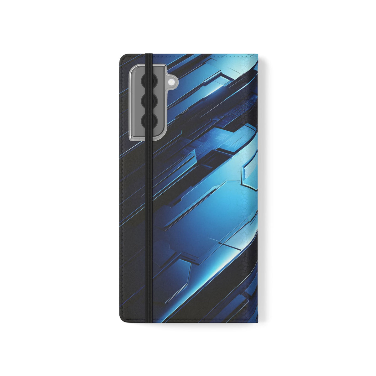 Blue Tech Matrix - Wallet Flip Case