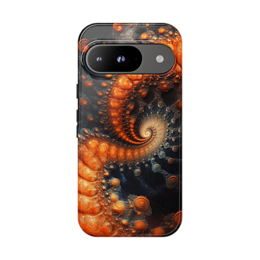 Amber Spiral Fractal – Tough Google Pixel Case