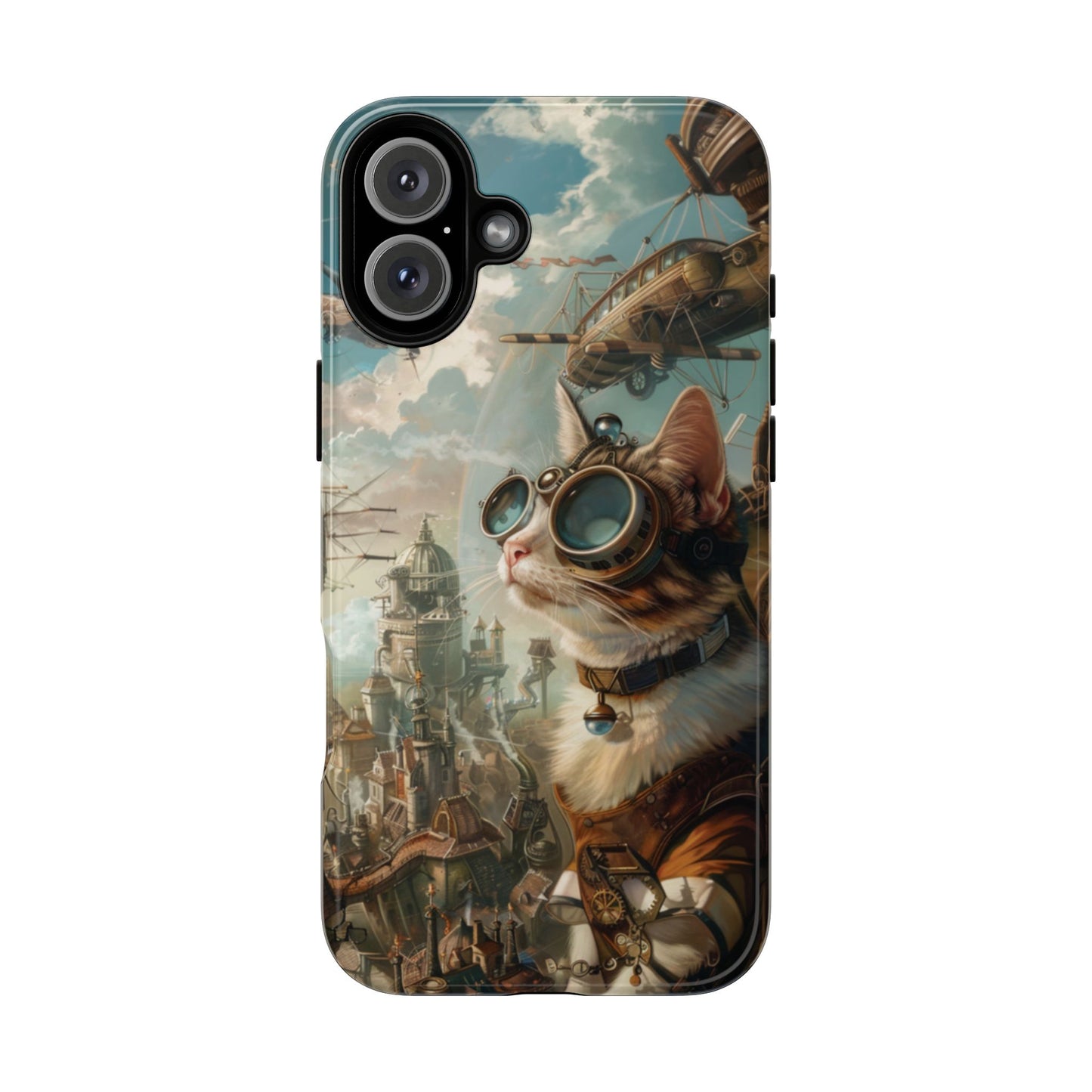 Steampunk Cat Adventurer - iPhone, Google Pixel, Samsung Galaxy