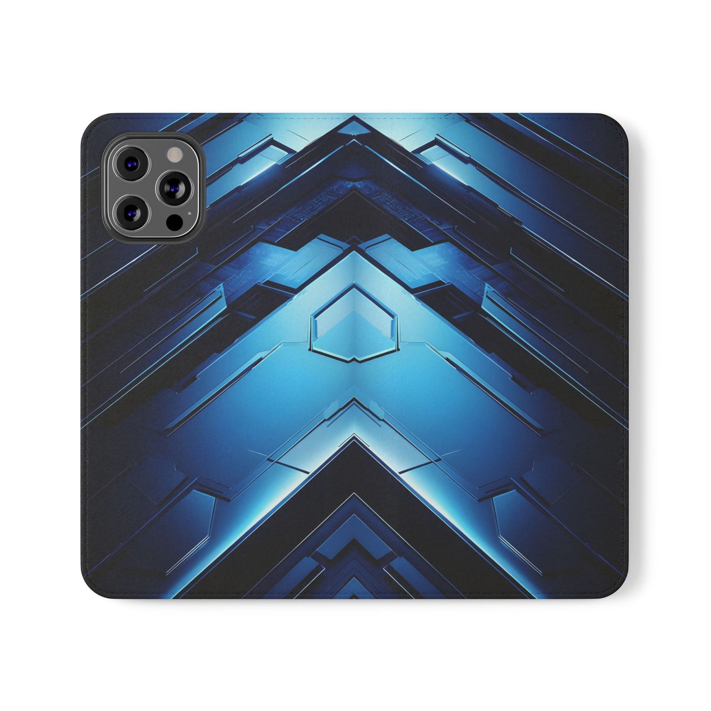 Blue Tech Matrix - Wallet Flip Case