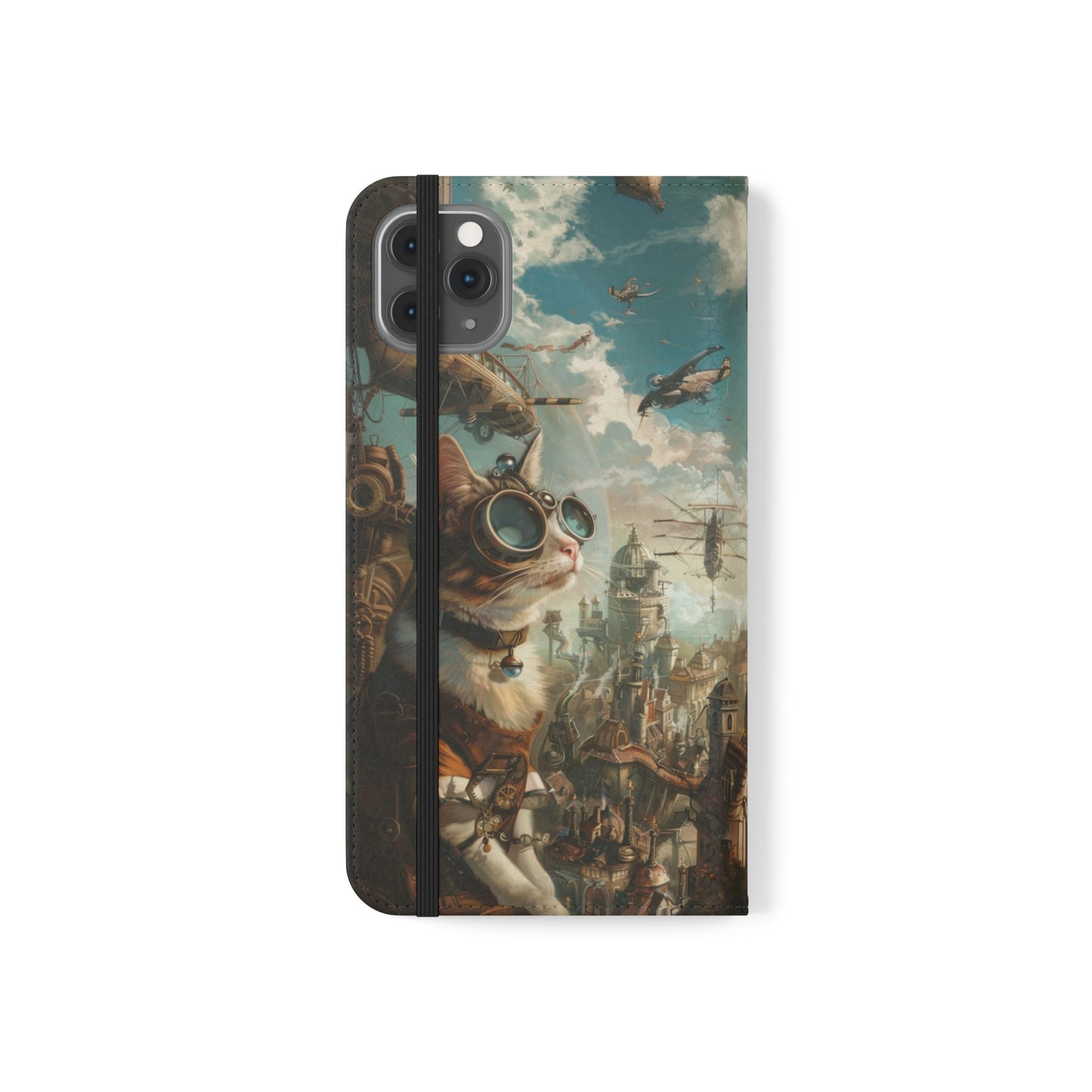 Steampunk Aviator Cat - Wallet Flip Case