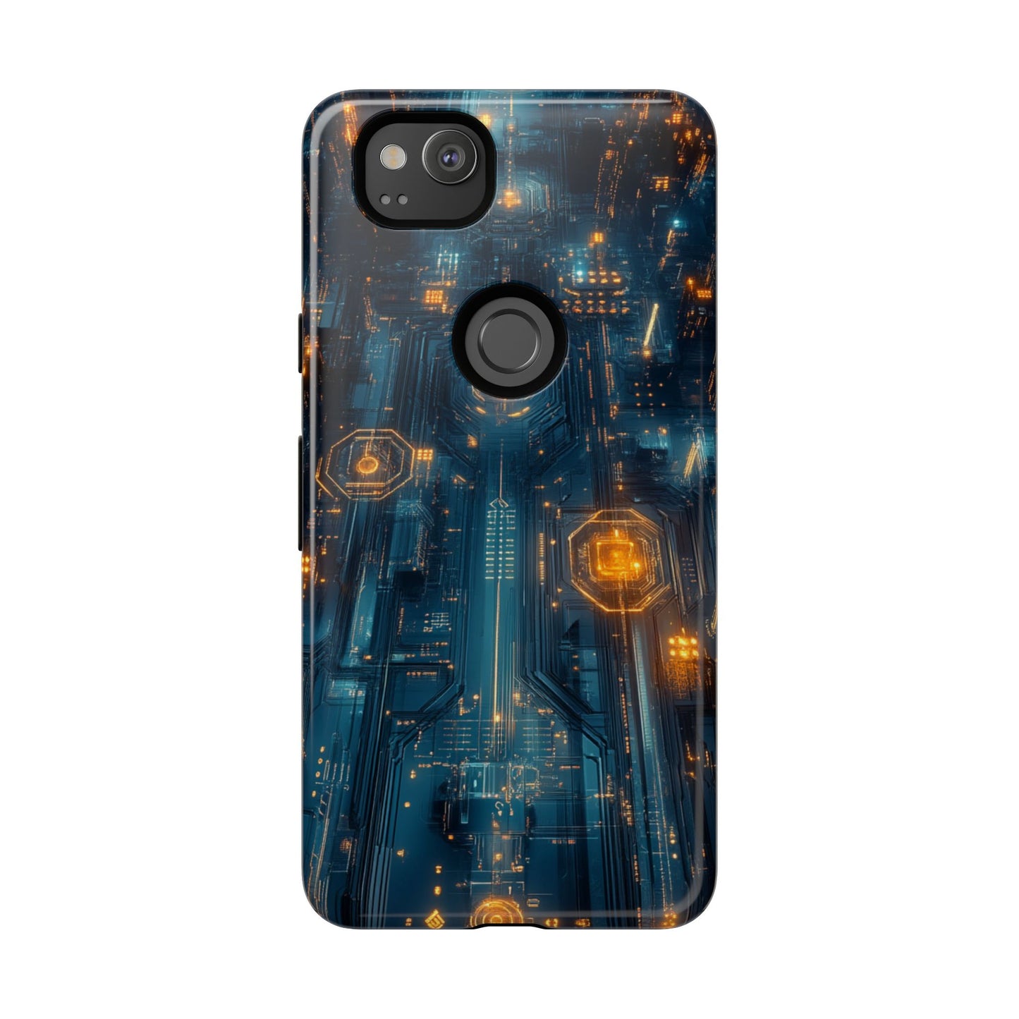 Quantum Neon Skyline – Tough Google Pixel Case