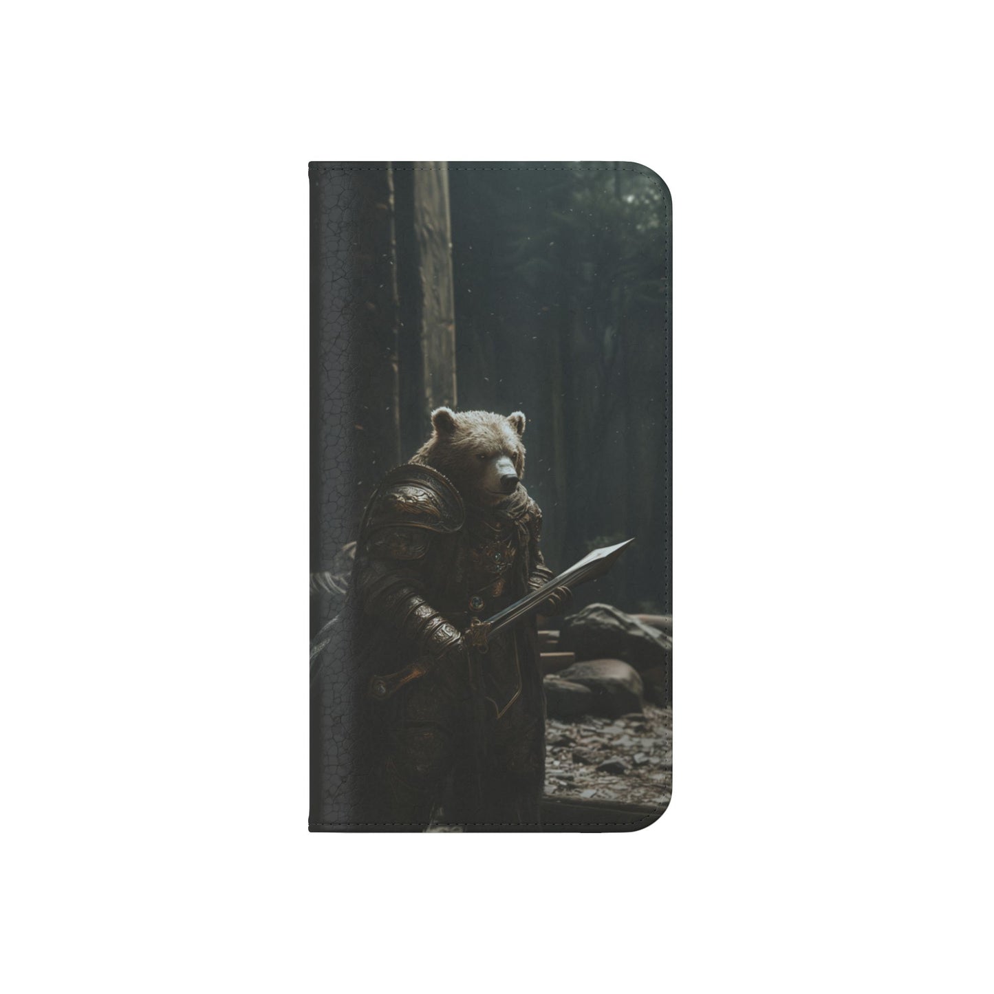 Medieval Bear Warrior Knight - Wallet Flip Case