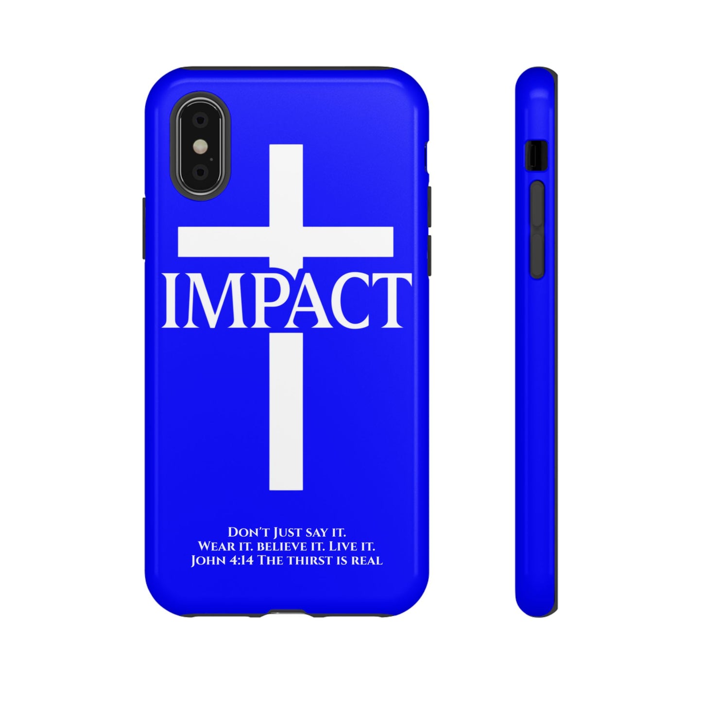 Impact Blue - Tough iPhone Case