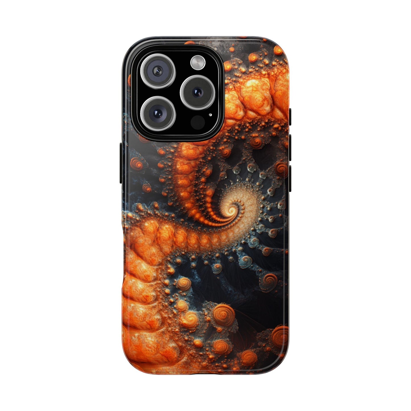 Amber Spiral Fractal – Tough iPhone Case