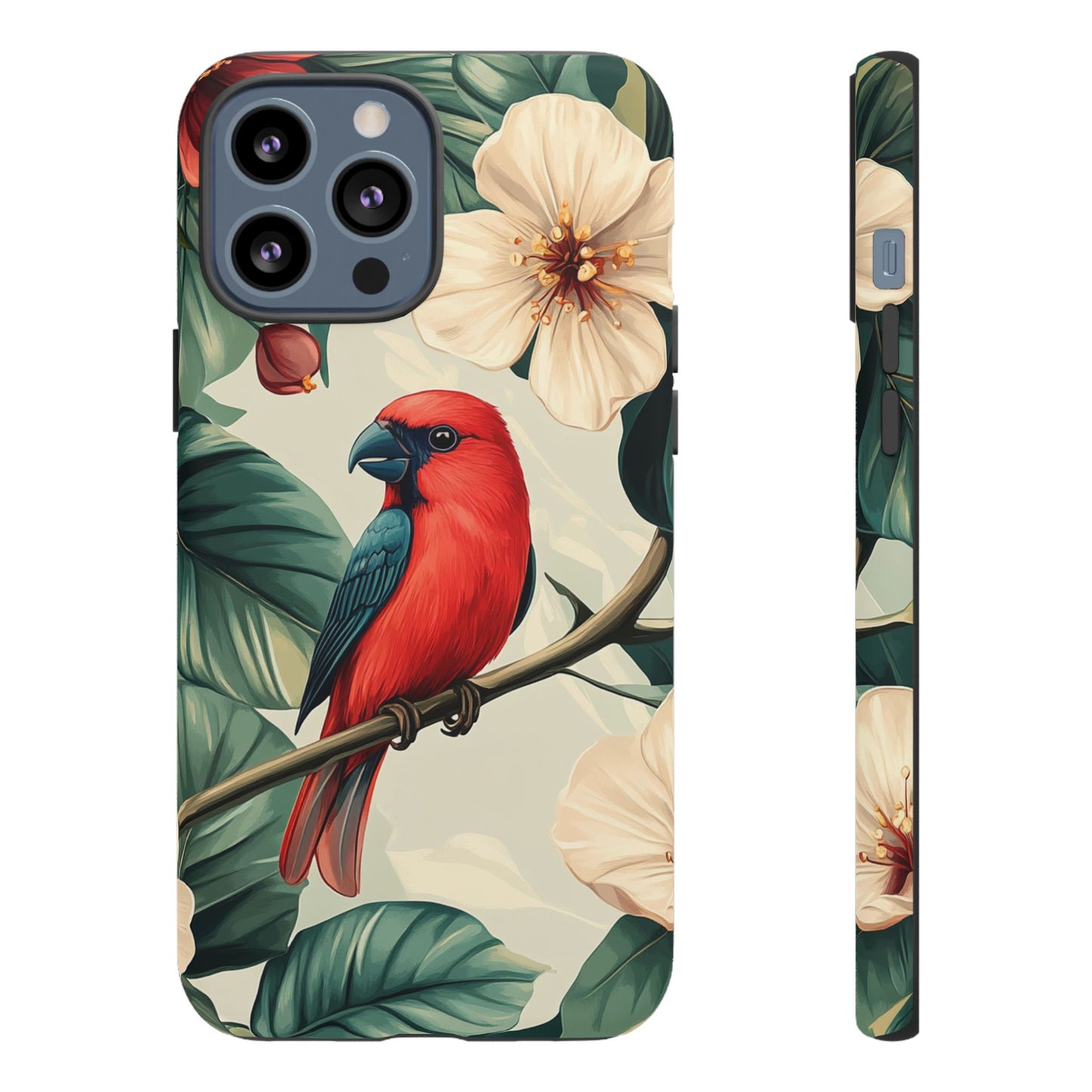 Tropical Bird and Hibiscus Phone Case – iPhone, Google Pixel, Samsung Galaxy