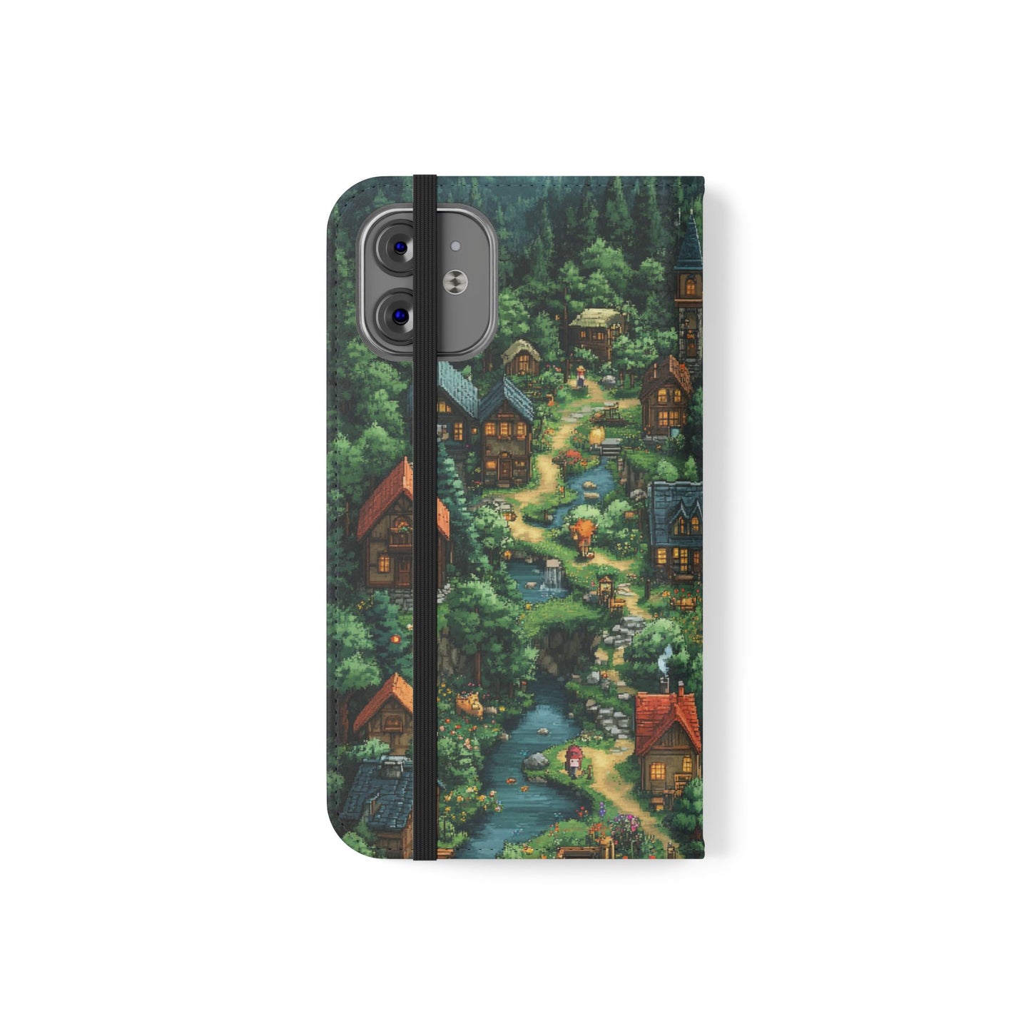 Pixel Forest Hamlet - Wallet Flip Case