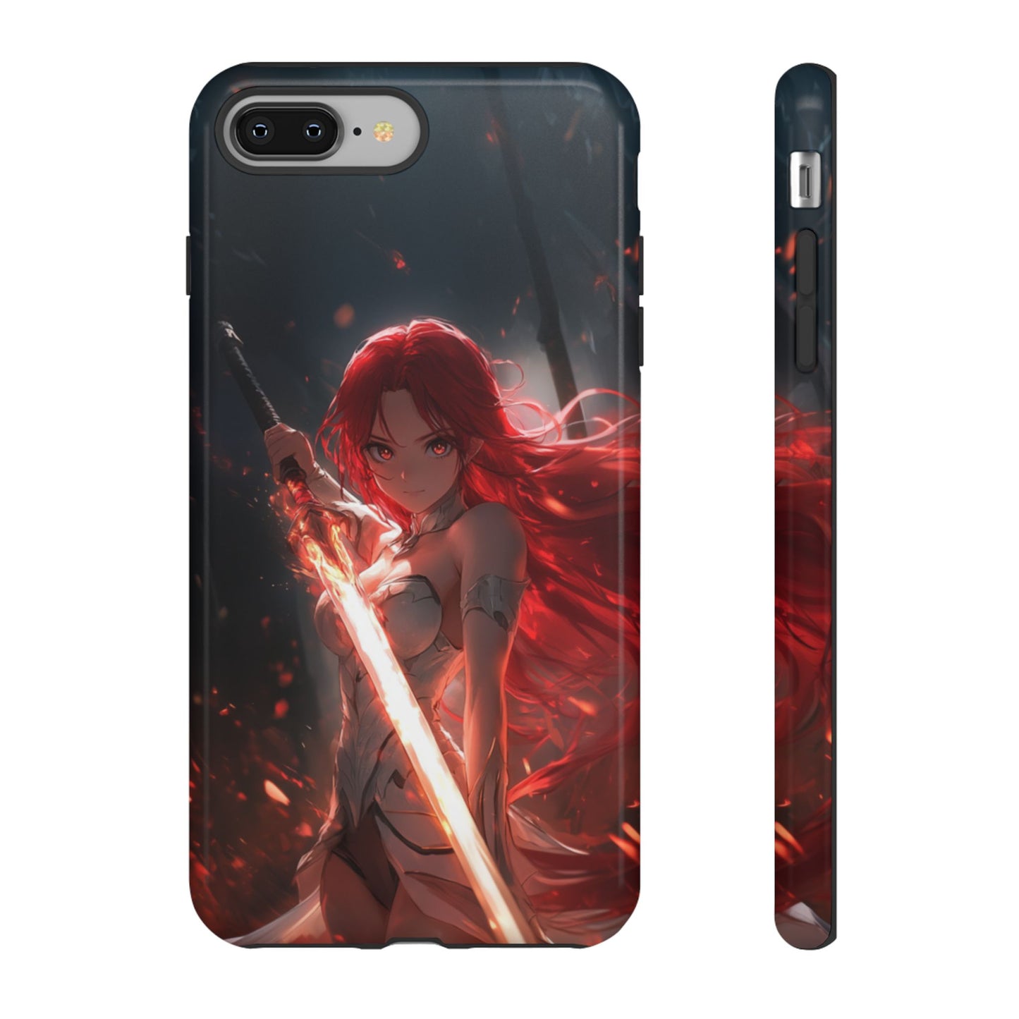 Crimson Ember Warrior – Tough iPhone Case