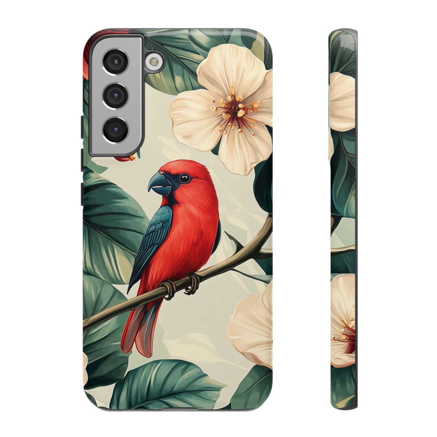 Tropical Bird and Hibiscus Phone Case – iPhone, Google Pixel, Samsung Galaxy